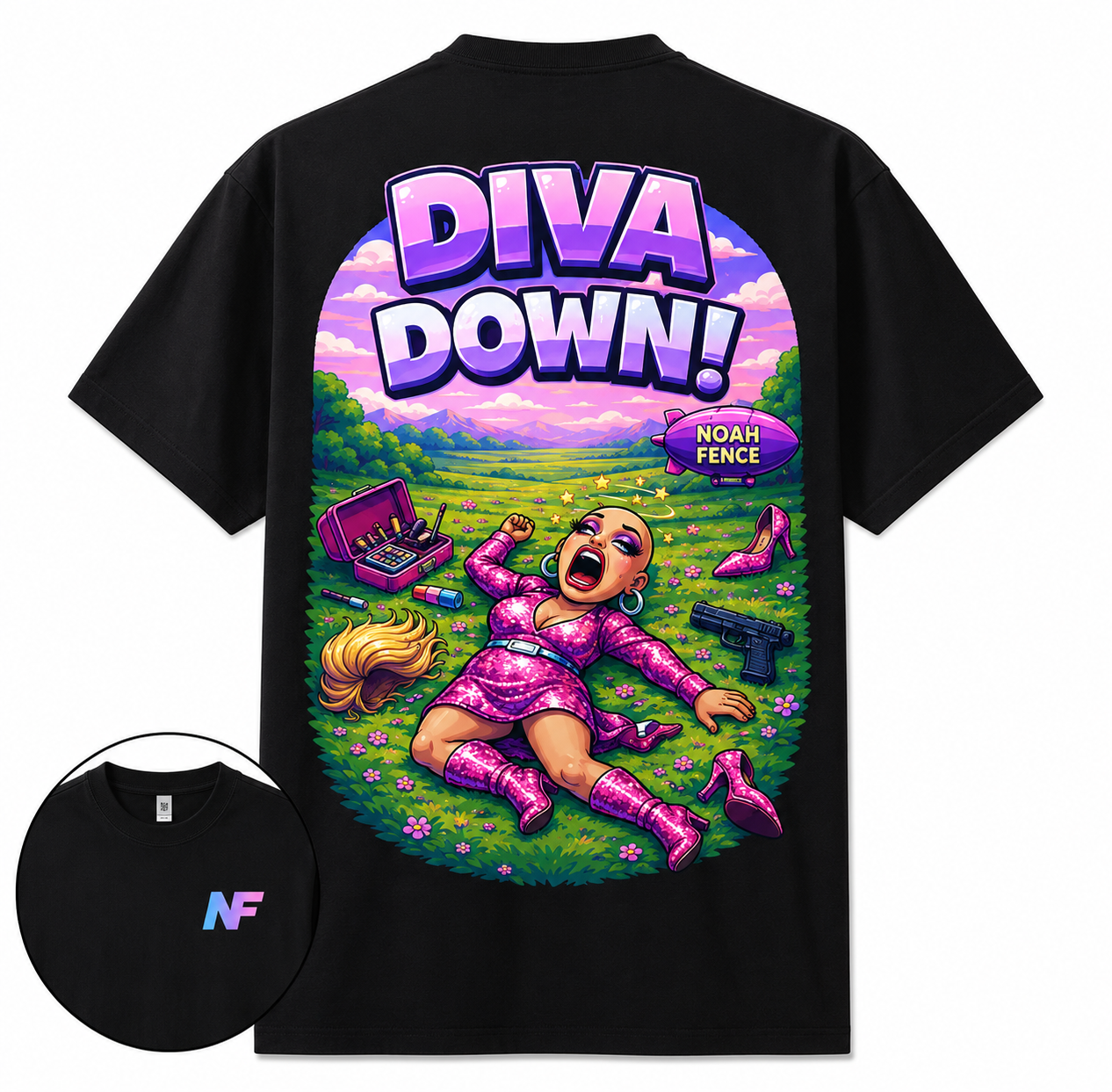 Diva Down Tee